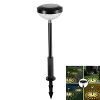Încărcați imaginea în vizualizatorul Galeriei, Set 2 lampi solare LED RGB, 2 moduri de lumina, IP65
