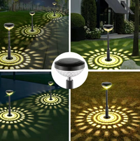 Încărcați imaginea în vizualizatorul Galeriei, Set 2 lampi solare LED RGB, 2 moduri de lumina, IP65
