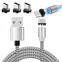 Încărcați imaginea în vizualizatorul Galeriei, 1+1 CADOU - Cablu de incarcare 3 in 1 magnetic cu mufa lightning, micro-USB si type C
