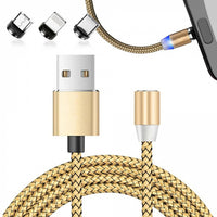 Încărcați imaginea în vizualizatorul Galeriei, 1+1 CADOU - Cablu de incarcare 3 in 1 magnetic cu mufa lightning, micro-USB si type C
