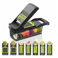 Încărcați imaginea în vizualizatorul Galeriei, Razatoare Veggie Slicer 14 Piese + Derma roller 0.5 mm 540 microace din metal CADOU

