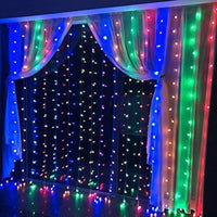 Încărcați imaginea în vizualizatorul Galeriei, Instalatie tip perdea 3x3m, 384 LED-uri, exterior-interior, diverse culori
