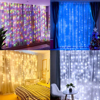 Încărcați imaginea în vizualizatorul Galeriei, Instalatie tip perdea 3x3m, 384 LED-uri, exterior-interior, diverse culori
