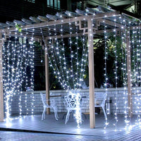 Încărcați imaginea în vizualizatorul Galeriei, Instalatie tip perdea 3x3m, 384 LED-uri, exterior-interior, diverse culori
