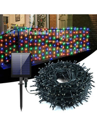 Încărcați imaginea în vizualizatorul Galeriei, Instalatie cu incarcare solara sau electrica, 500 LED, 50 metri, Multicolor, 12-14 ore de functionare
