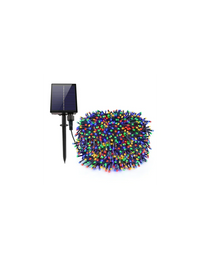 Încărcați imaginea în vizualizatorul Galeriei, Instalatie cu incarcare solara sau electrica, 500 LED, 50 metri, Multicolor, 12-14 ore de functionare
