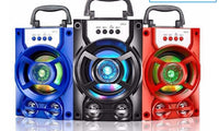 Încărcați imaginea în vizualizatorul Galeriei, Boxa portabila bluetooth, disco, cu lumini, USB, card si radio
