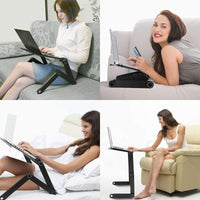 Încărcați imaginea în vizualizatorul Galeriei, Masa laptop multifunctionala, reglabila, 2 ventilatoare
