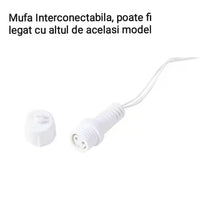 Încărcați imaginea în vizualizatorul Galeriei, 1+1 CADOU Instalatie LED tip franjuri 12m, de exterior, interconectabile
