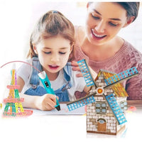 Încărcați imaginea în vizualizatorul Galeriei, Pachet promo! Creion 3D pentru desenat in spatiu , cu afisaj + 3 filamente CADOU, diverse culori
