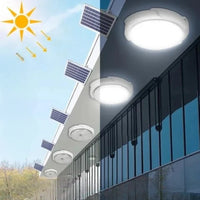 Încărcați imaginea în vizualizatorul Galeriei, Plafoniera solara 100W Jortan, 108 LED, cu senzor de amurg incorporat si telecomanda + Lampa solara cu 100 LED CADOU
