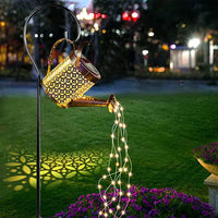 Încărcați imaginea în vizualizatorul Galeriei, Lampa solara decorativa tip stropitoare – LED cu efect cascada, pentru gradina si terasa din ABS si metal
