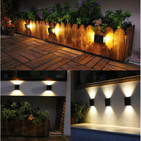 Încărcați imaginea în vizualizatorul Galeriei, Set 4 x Lampa Solara 4 LED Lumina Bidirectionala, Alb cald
