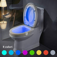 Încărcați imaginea în vizualizatorul Galeriei, Lampa Led WC 8 culori cu senzori rezistenti la apa, miscare lumineaza toaleta noaptea
