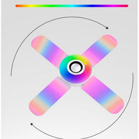Încărcați imaginea în vizualizatorul Galeriei, Bec cu 4 brate cu lumina multicolora, cu functie muzicala prin bluetooth, telecomanda inclusa
