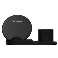 Încărcați imaginea în vizualizatorul Galeriei, Statie de incarcare 3 in 1 Fast Charger, universala, pentru telefon, ceas, casti
