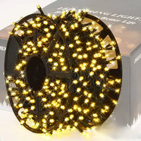 Încărcați imaginea în vizualizatorul Galeriei, Instalație LED pe rolă – decorațiune luminoasă pentru brad și casă, lungime 100 metri
