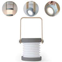 Încărcați imaginea în vizualizatorul Galeriei, Lampa de noptiera portabila, pliabila, retractabila, LED, USB, 3 niveluri de iluminare, Alb
