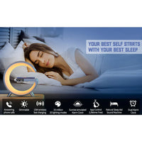 Încărcați imaginea în vizualizatorul Galeriei, Lampa Moon RGB cu ceas cu alarma, lumina si sunet, difuzor Bluetooth si incarcator rapid wireless
