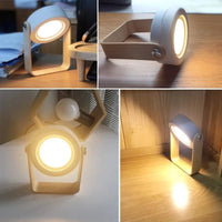 Încărcați imaginea în vizualizatorul Galeriei, Lampa de noptiera portabila, pliabila, retractabila, LED, USB, 3 niveluri de iluminare, Alb
