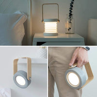 Încărcați imaginea în vizualizatorul Galeriei, Lampa de noptiera portabila, pliabila, retractabila, LED, USB, 3 niveluri de iluminare, Alb
