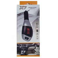 Încărcați imaginea în vizualizatorul Galeriei, Modulator FM Bluetooth pentru Masina Wireless Car Kit X7, Incarcator USB, MP3, microSD, Handsfree, Telecomanda, Negru
