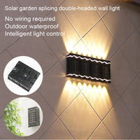 Încărcați imaginea în vizualizatorul Galeriei, Set 4 x Lampa Solara LED arhitecturala, ambientala, aplica pentru perete, tavan sau podea, cu lumina calda
