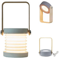 Încărcați imaginea în vizualizatorul Galeriei, Lampa de noptiera portabila, pliabila, retractabila, LED, USB, 3 niveluri de iluminare, Alb
