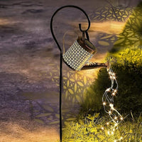 Încărcați imaginea în vizualizatorul Galeriei, Lampa solara decorativa tip stropitoare – LED cu efect cascada, pentru gradina si terasa din ABS si metal

