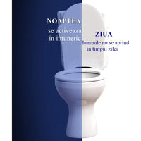 Încărcați imaginea în vizualizatorul Galeriei, Lampa Led WC 8 culori cu senzori rezistenti la apa, miscare lumineaza toaleta noaptea
