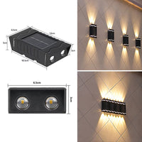 Încărcați imaginea în vizualizatorul Galeriei, Set 4 x Lampa Solara LED arhitecturala, ambientala, aplica pentru perete, tavan sau podea, cu lumina calda
