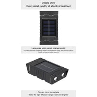 Încărcați imaginea în vizualizatorul Galeriei, Set 4 x Lampa Solara LED arhitecturala, ambientala, aplica pentru perete, tavan sau podea, cu lumina calda
