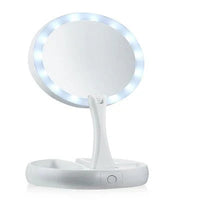 Încărcați imaginea în vizualizatorul Galeriei, Oglinda make-up si pensat cu led-uri, pliabila si portabila
