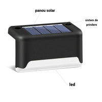 Încărcați imaginea în vizualizatorul Galeriei, Set Lampi Solare pentru Trepte sau Terase, Senzor de Lumina
