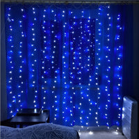 Încărcați imaginea în vizualizatorul Galeriei, Instalatie tip perdea 3x3m, 384 LED-uri, exterior-interior, diverse culori
