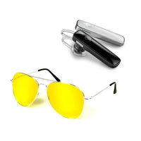 Încărcați imaginea în vizualizatorul Galeriei, Casca Bluetooth universala + Ochelari tip aviator pentru condus noaptea
