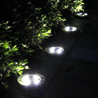 Încărcați imaginea în vizualizatorul Galeriei, Set 4 x lampa solara cu 8 leduri si senzor de lumina cu fixare in sol
