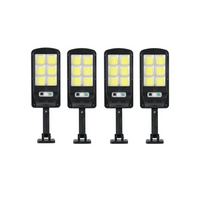 Încărcați imaginea în vizualizatorul Galeriei, Set 2 X Proiector solar 6 celule, 30W, 120 LED, cu senzor de miscare + Lanterna multifuntionala Swat CADOU
