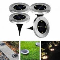 Încărcați imaginea în vizualizatorul Galeriei, Set 4 x lampa solara cu 8 leduri si senzor de lumina cu fixare in sol
