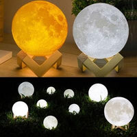 Încărcați imaginea în vizualizatorul Galeriei, Lampa de veghe pentru copii 3D, 8cm, cu suport lemn
