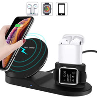 Încărcați imaginea în vizualizatorul Galeriei, Statie de incarcare 3 in 1 Fast Charger, universala, pentru telefon, ceas, casti
