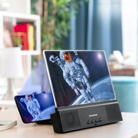 Încărcați imaginea în vizualizatorul Galeriei, Amplificator pliabil pentru ecran telefon cu boxe bluetooth integrate
