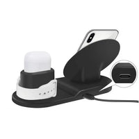 Încărcați imaginea în vizualizatorul Galeriei, Statie de incarcare 3 in 1 Fast Charger, universala, pentru telefon, ceas, casti
