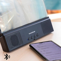 Încărcați imaginea în vizualizatorul Galeriei, Amplificator pliabil pentru ecran telefon cu boxe bluetooth integrate
