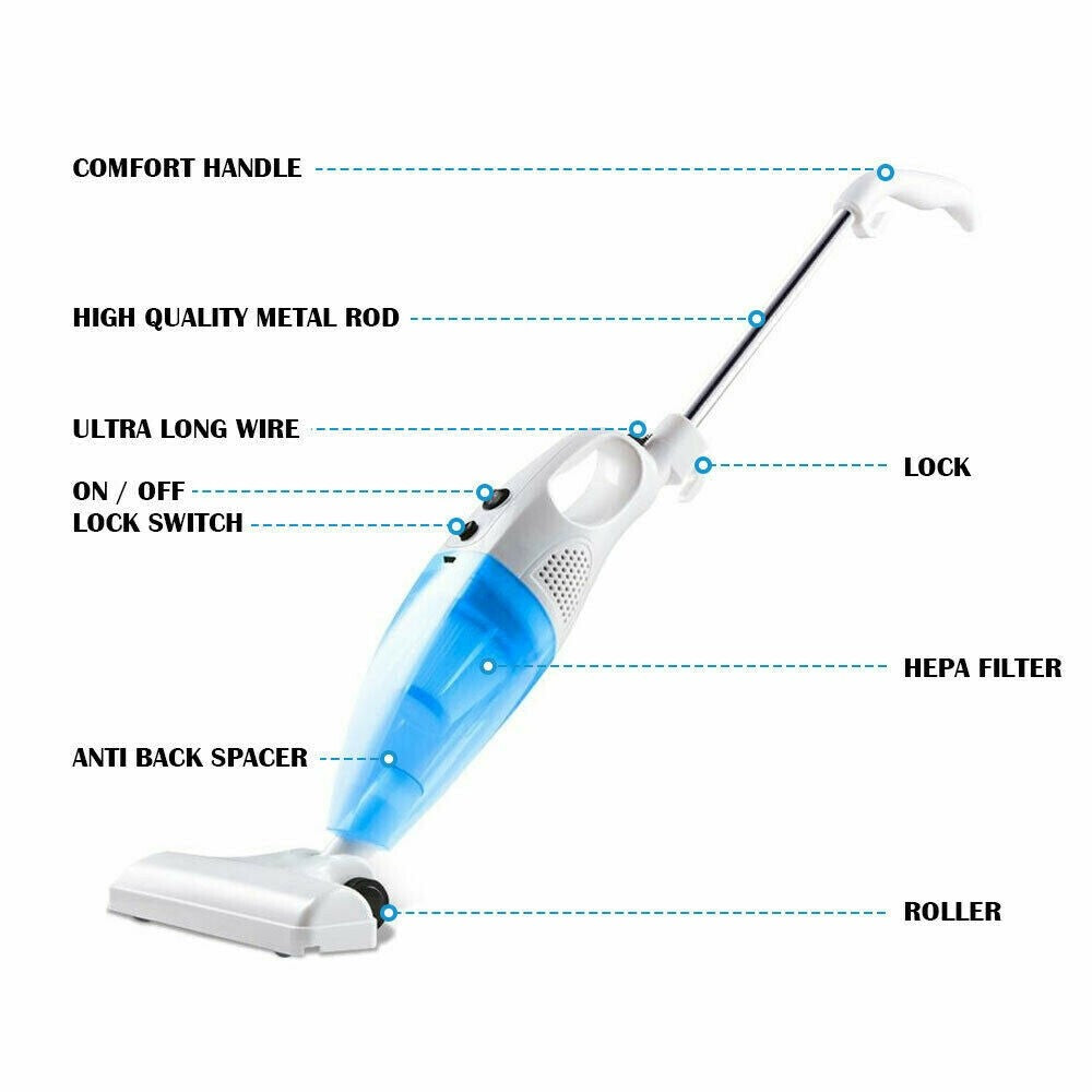 Aspirator Vertical 2 in 1, cu filtru HEPA, fara sac